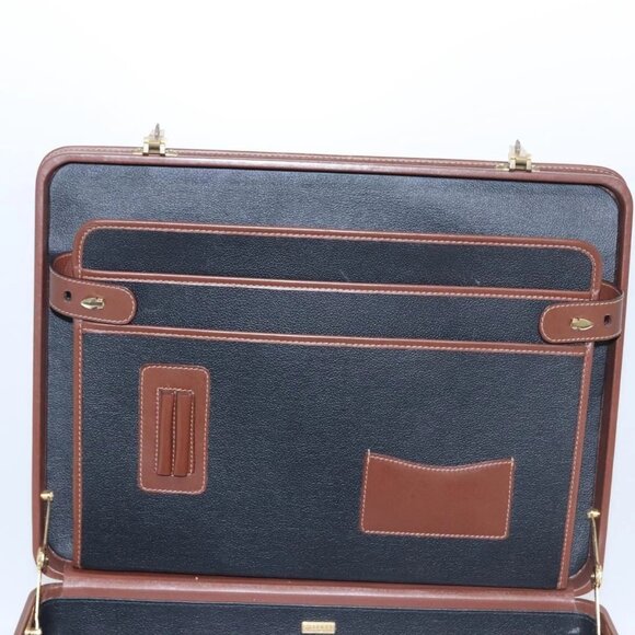 GUCCI Micro GG Canvas Trunk Black Gold Auth - Picture 10 of 16